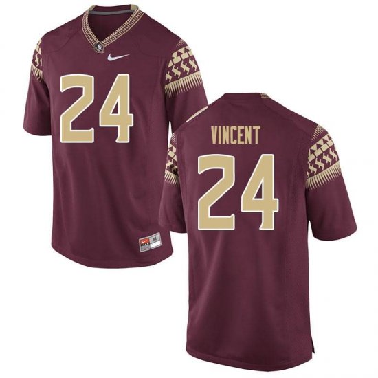 FSU Seminoles Cedric Vincent #24 Men Stitched Football Jersey - Garnet 78m2hN65