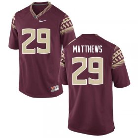 FSU Seminoles D.J. Matthews #29 Men Stitched Football Jersey - Garnet 0r7dM210