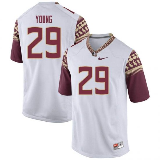 FSU Seminoles Tre Young #29 Men Stitched Football Jersey - White 7m1Mf124