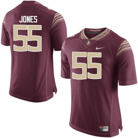 FSU Seminoles Fredrick Jones #55 Men Stitched Football Jersey - Garnet 165IcN42