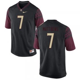 FSU Seminoles D.J. Matthews #7 Men Stitched Football Jersey - Black 683hMT75