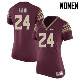 FSU Seminoles Cyrus Fagan #24 Women Stitched Football Jersey - Garnet lnSqLV84