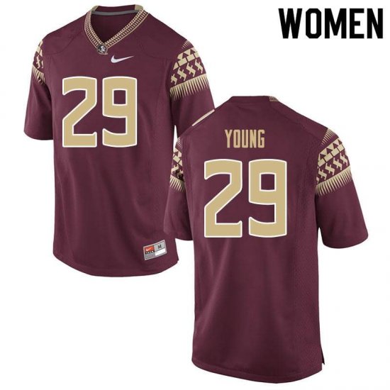 FSU Seminoles Tre Young #29 Women Stitched Football Jersey - Garnet 88171734