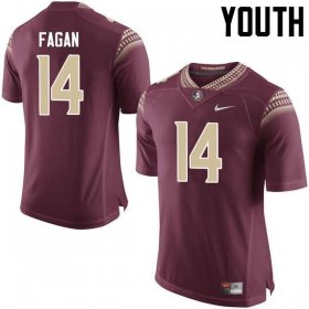 FSU Seminoles Cyrus Fagan #14 Youth Stitched Football Jersey - Garnet daeR2s39