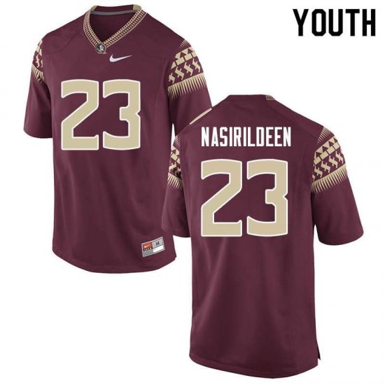 FSU Seminoles Hamsah Nasirildeen #23 Youth Stitched Football Jersey - Garnet G1N61A13