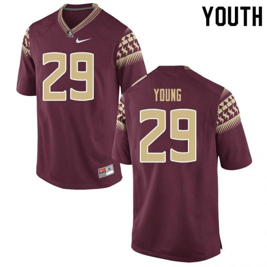 FSU Seminoles Tre Young #29 Youth Stitched Football Jersey - Garnet Kh47UH78