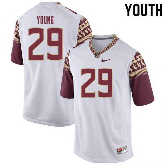 FSU Seminoles Tre Young #29 Youth Stitched Football Jersey - White fV86eK90