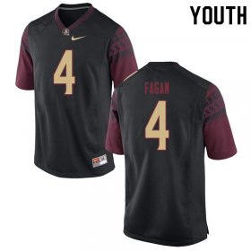 FSU Seminoles Cyrus Fagan #4 Youth Stitched Football Jersey - Black htmDXv66